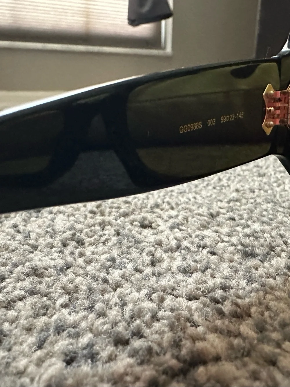 Gucci Women’s Black Oversized Square Sunglasses with Green Lenses
